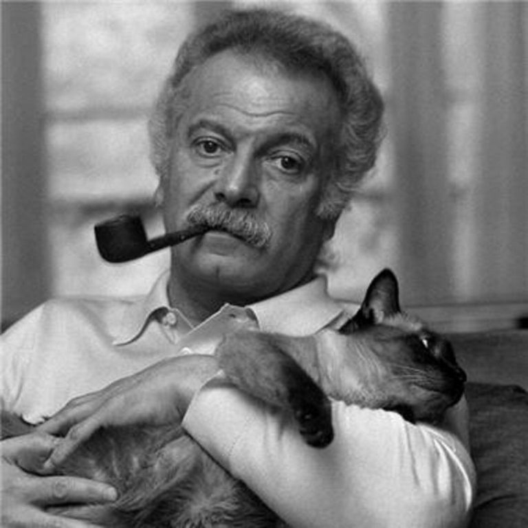 Georges Brassens and his cat 768x768 1