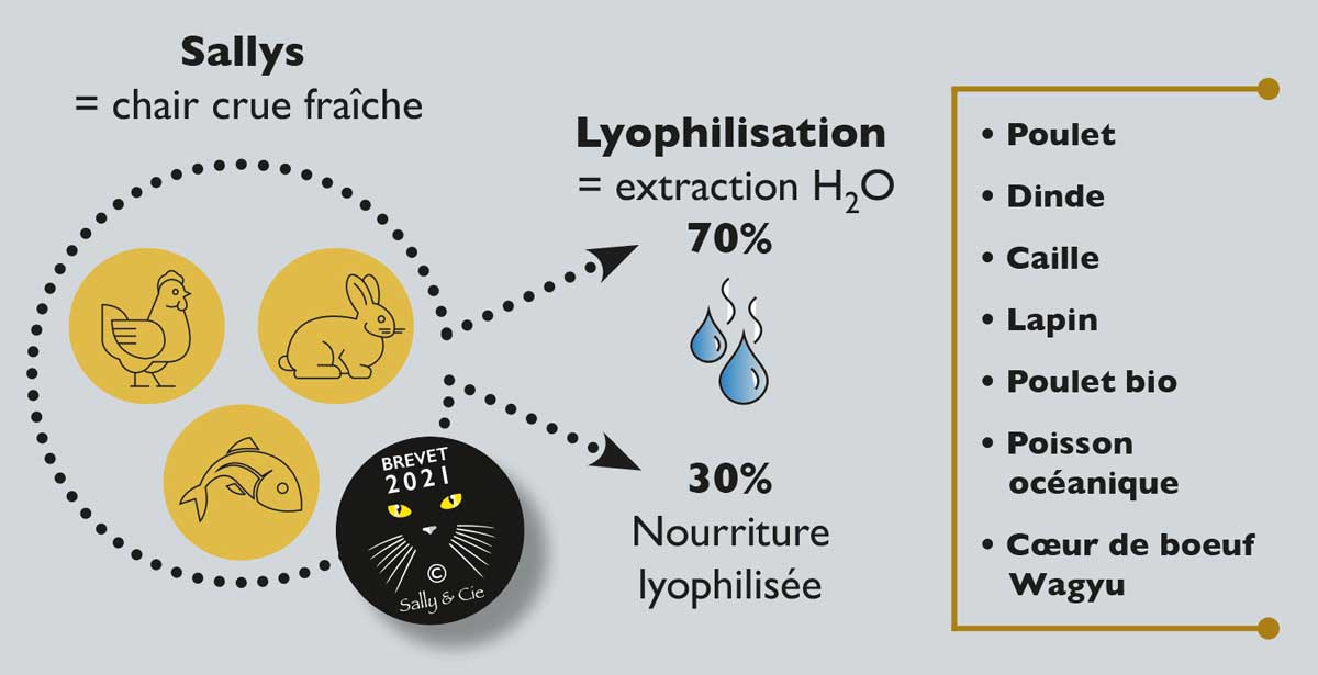 lyophilisation sally croquettes barf