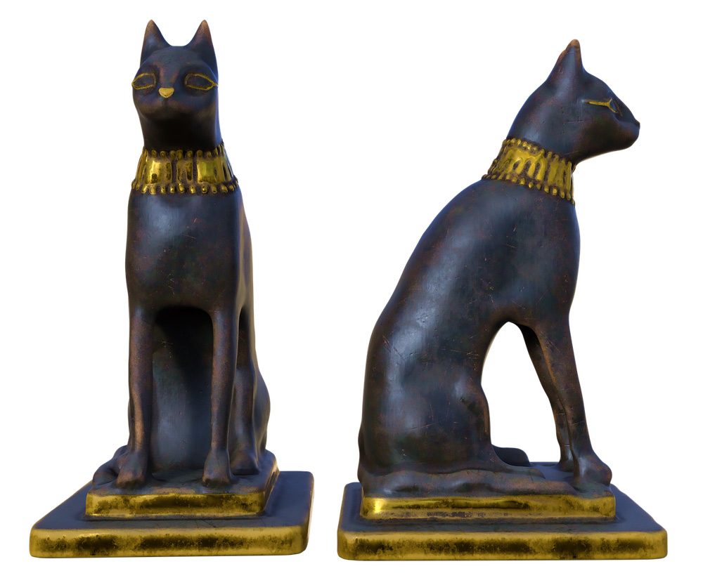 sally et cie chat conquerant statue